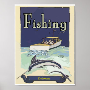 Poster Pesca com Carta Delaware