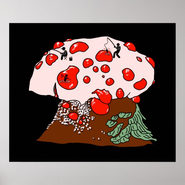 Poster Pesca com Cogumelo Sangrento (Frente)
