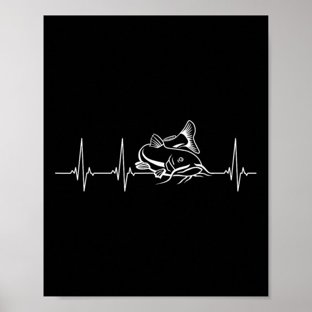 Poster Pesca de Bagre Coração Batendo  (Frente)
