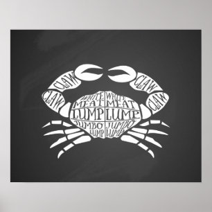 Poster Pesca de caranguejo pescador açougueiro carne cor