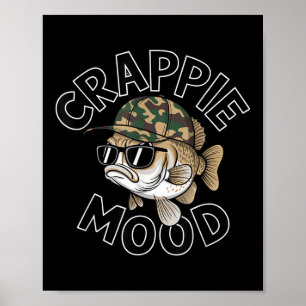 Poster Pesca de Crappie Humor de Crappie Presente Engraça