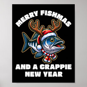 Poster Pesca De feliz E Um Ano Novo De Pesca De Café 1