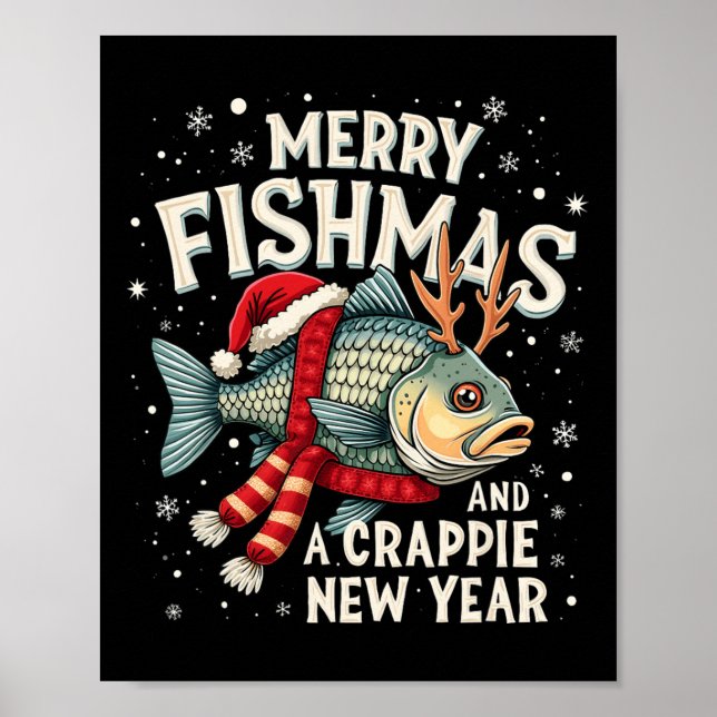 Poster Pesca De feliz E Uma Pesca Engraçada No Ano Novo (Frente)