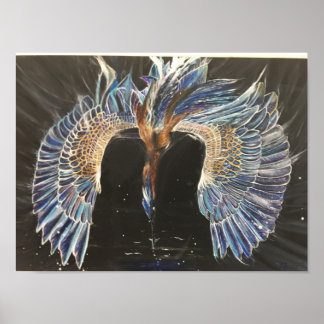 Poster Pesca de Herão Azul excelente