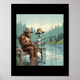 Poster Pesca De Pé-Grande-alienígena
