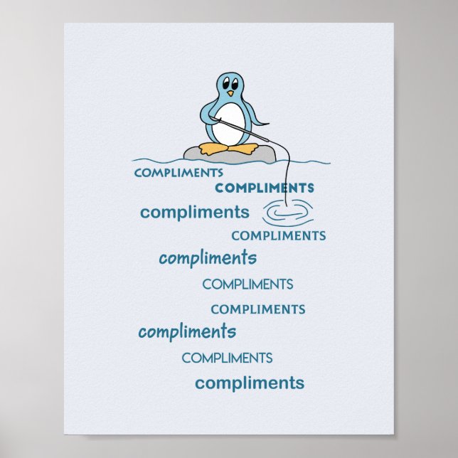 Poster Pesca de pinguins por metáfora de cumprimento (Frente)