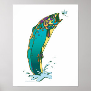 Pôster Pesca de Trutas Psicodélicas