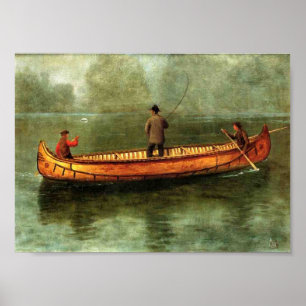 Pôster Pesca de uma canoa