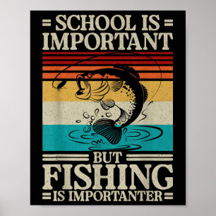 Poster Pesca Divertida Para Meninos Crianças Jovens Peixe