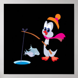 Poster Pesca do gelo do pinguim 2