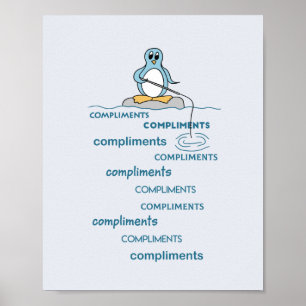 Poster Pesca do pinguim para a metáfora dos cumprimentos