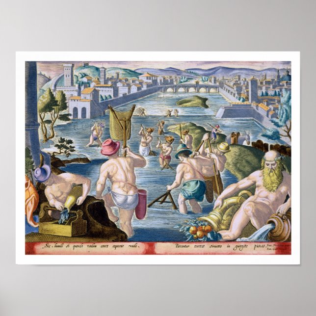 Poster Pesca em águas salgadas com redes, placa 96 para (Frente)