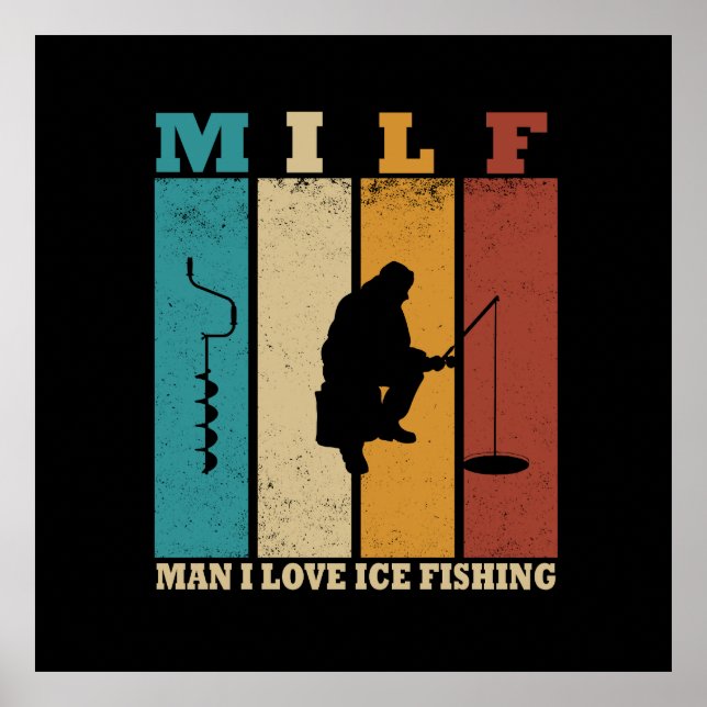 Poster pesca engraçada de gelo (Frente)