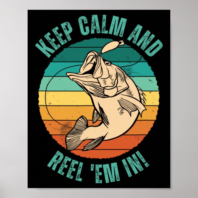 Poster Pesca Engraçada Mantém-Me Calmo E Envolve-Me! - Do (Frente)