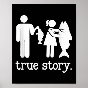 Poster Pesca Engraçada Para Homens Pescadores De História