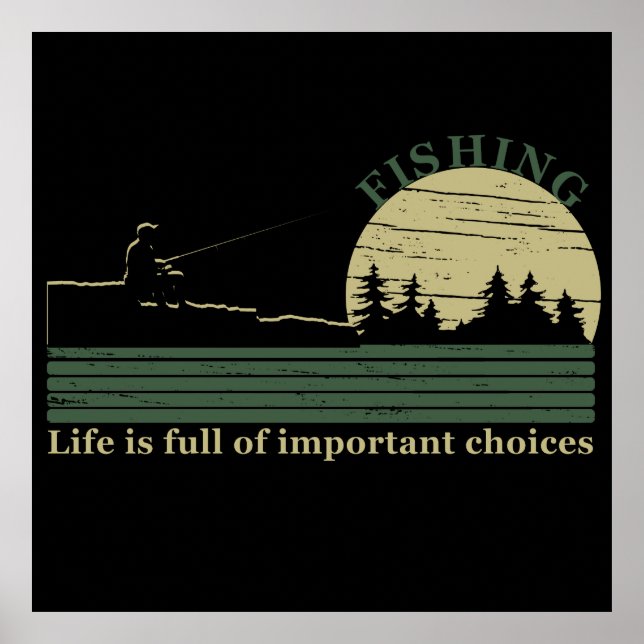 Poster Pesca engraçado dizendo (Frente)