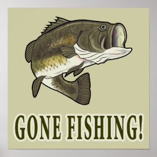 Poster Pesca ida com baixo Largemouth