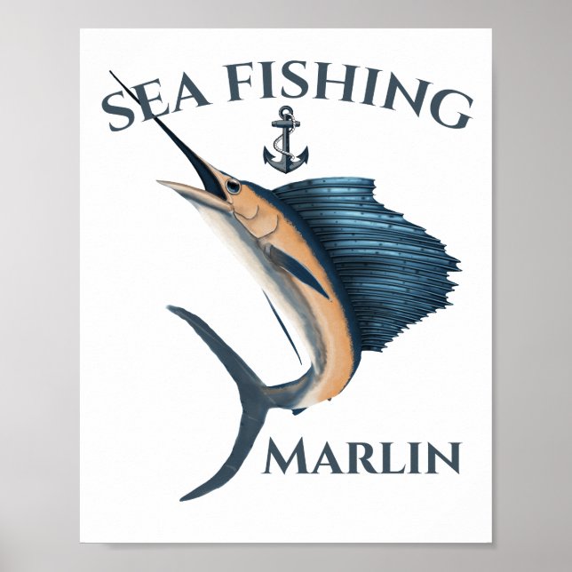 Poster Pesca Marlim no Mar Profundo (Frente)