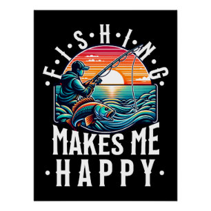 Pôster Pesca me deixa feliz