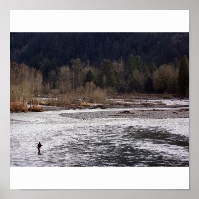 Pôster Pesca na Natureza Selvagem (Frente)