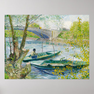 Poster Pesca na Primavera Vincent Van Gogh