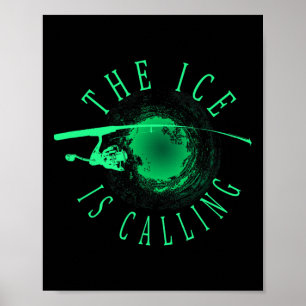 Poster Pesca no Gelo - O Gelo Está Chamando - Pescador de