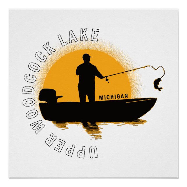 Pôster Pesca no Lago Michigan (Frente)
