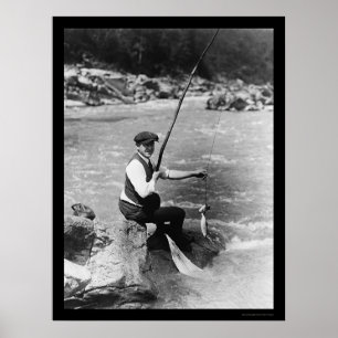Pôster Pesca no Rio Potomac 1919