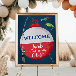 Poster Pesca O-FISH-aliado Aniversário Bem-vindo