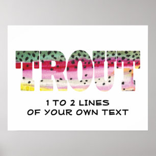 Poster Pesca Personalizada de Trutas