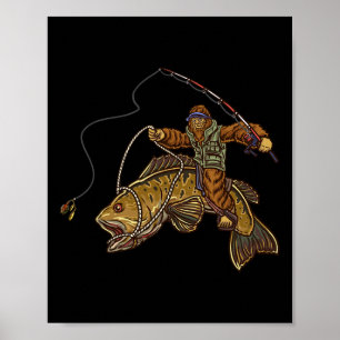 Poster Pescador de Bagre de Boca Pequena Byss 