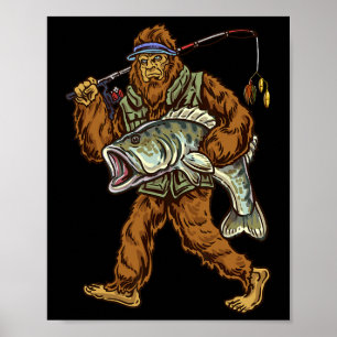 Poster Pescador de Robalo Grande Byss Pesca ao Pé-grande
