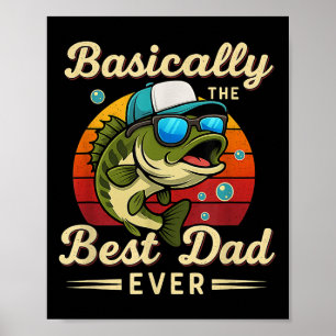 Poster Pescador Engraçado Melhor Pai Nunca B Pescaria Pai