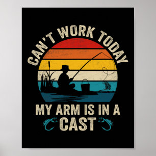 Poster Pescador Engraçado Não Pode Trabalhar Hoje Meu Bra