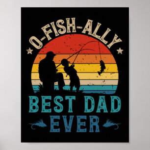 Poster Pescador Ofisalado De Melhor Pai De Pesca