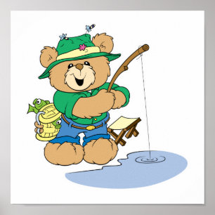 Poster Pescador-Urso Feliz