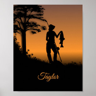 Poster Pescadora ao Crepúsculo Pessoal