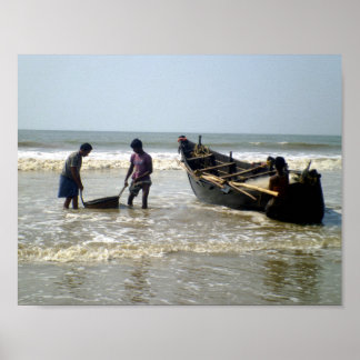 Pôster Pescadores no mar