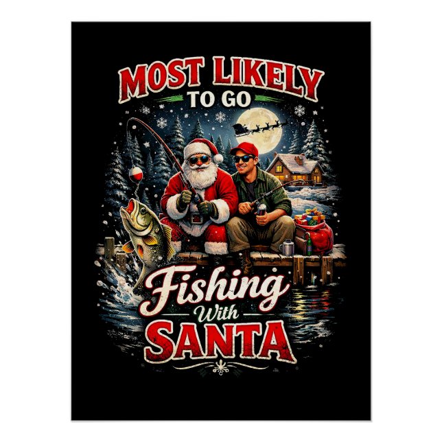 Pôster Pescando com o Papai Noel (Frente)