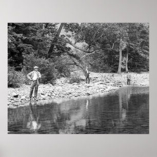 Pôster Pescando o Catskills: 1890