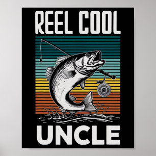 Poster Pescaria Engraçada para Homens Tio Legal para Home