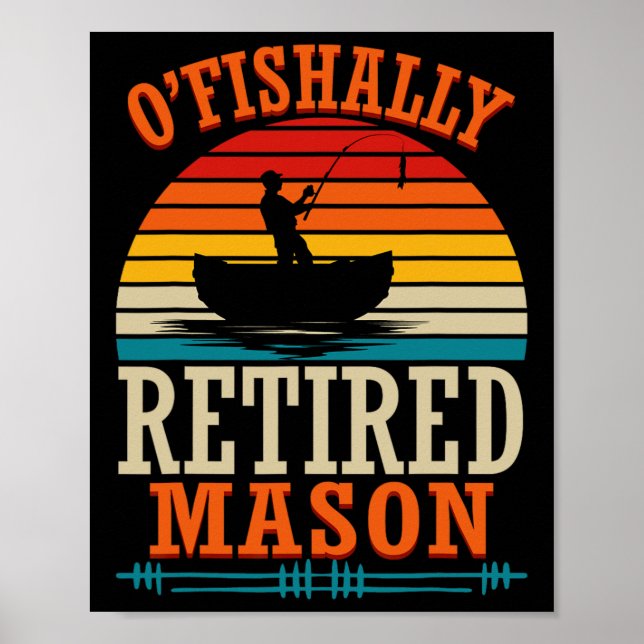 Poster Pescaria O'fishally Aposentado Pedreiro  (Frente)