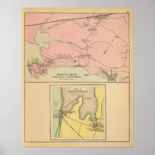 Pôster Pescoço das rochas Scarborough, praias do Higgins