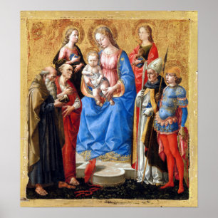 Poster Pesellino (Francesco di Stefano) Madonna e crianç