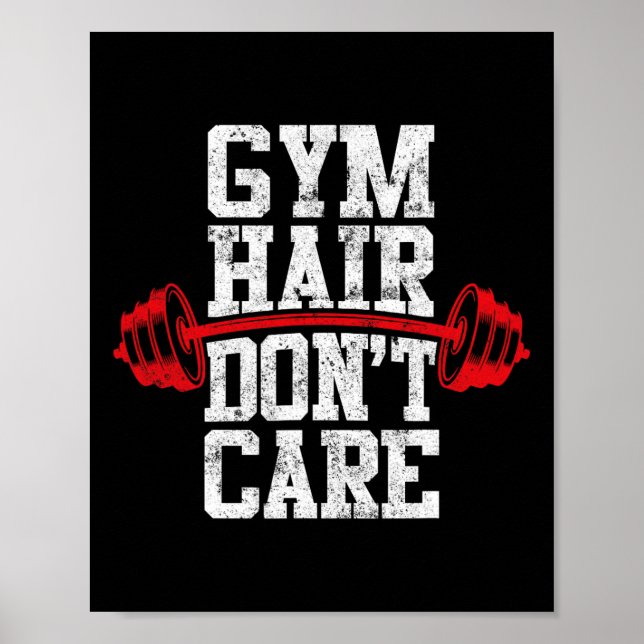 Poster Peso de Gym na Elevação do Cabelo de Gym D (Frente)