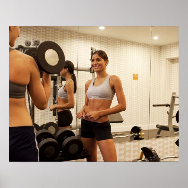 Poster Pesos elevadores no ginásio (Frente)