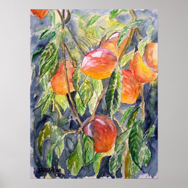 Pôster pêssego, arte viva (Frente)
