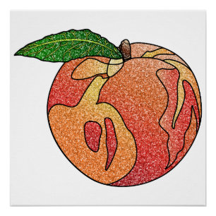 Pôster Pêssego com brilho