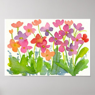 Pôster Pêssego cor-de-rosa do algodão doce dos