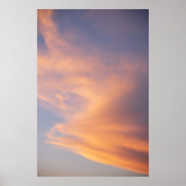 Poster Pêssego Suave Céu Sunset (Frente)